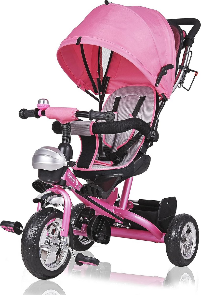 Verstelbare Kinderdriewieler met Veiligheidsriem en Ontwikkelbare Voetsteun (9101034771179)