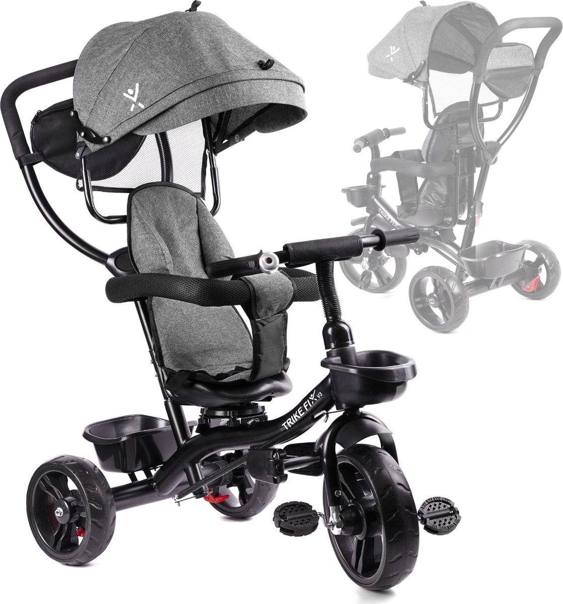 Weidenfell Trike Fix Lite driewieler - Grijs - Voor kinderen van 1-5 jaar (5903039709881)