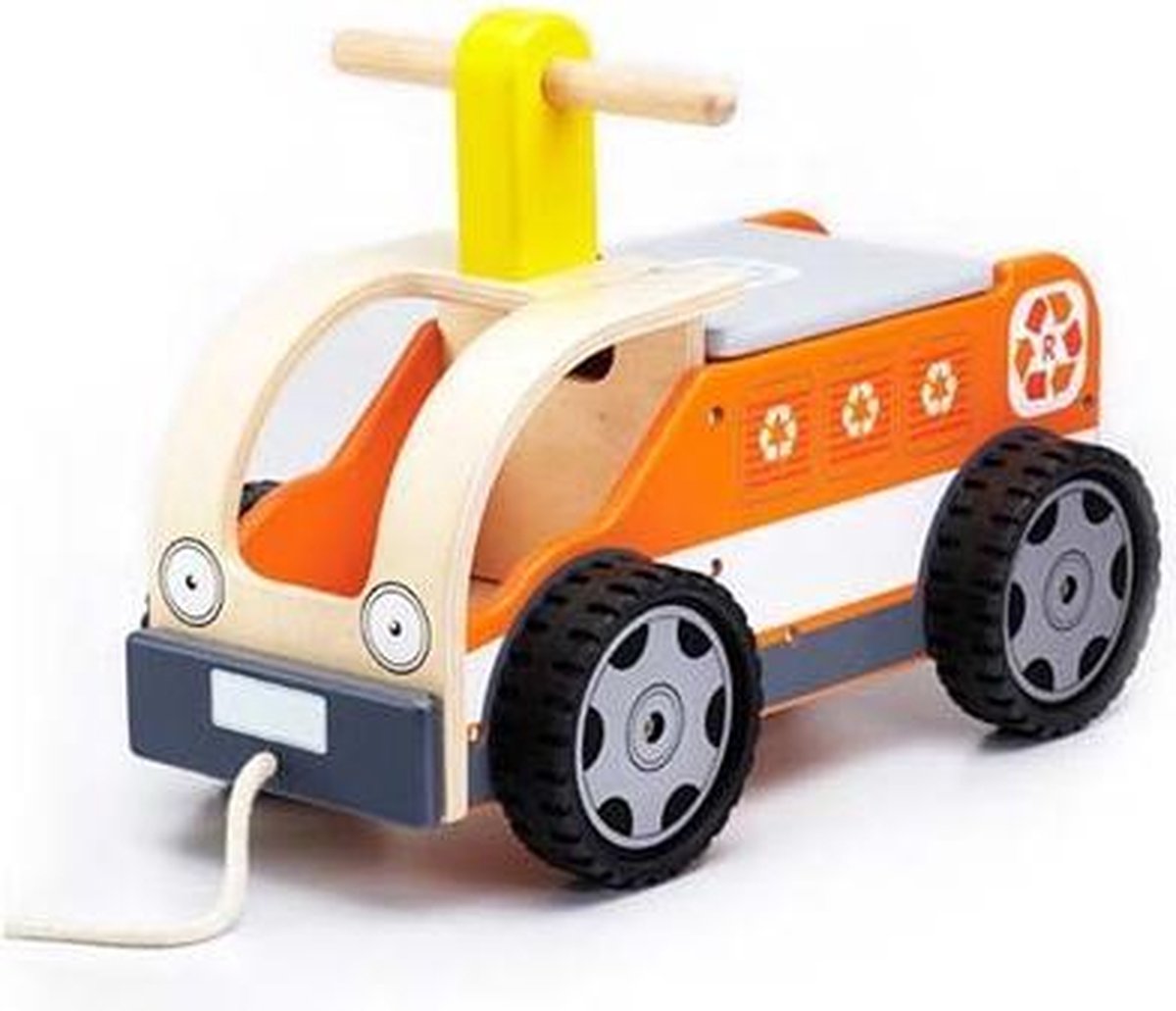 Wonder-World Recycling Truck - Stoere loopauto met opbergruimte - 47 CM (8851285140545)