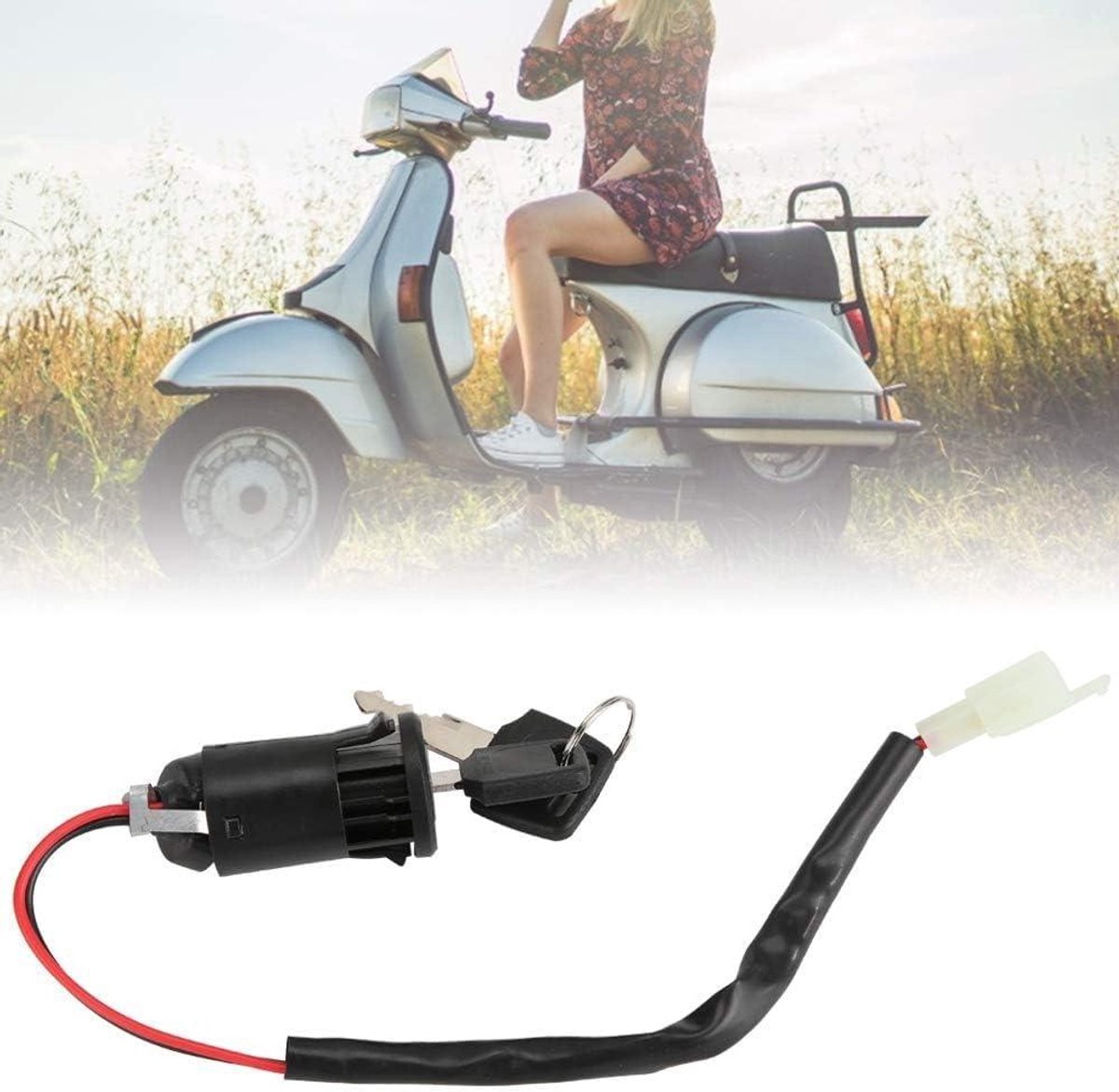 - 2 stuks Contactslot Slot en Sleutel Set, ontsteking Starter Schakelaar voor Fiets Driewieler Elektrische Scooter Accessoires Vervanging - Fiets - Driewieler - Elektrische scooter - Starterschakelaar - Accessoires - Vervanging (8763215222491)