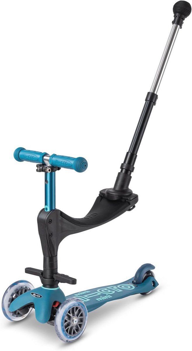 3-in-1 Deluxe Plus 3-Wheel Scooter voor Kinderen - Verstelbare Zitplaats, Voetsteun en Duwstang - Geschikt voor 1-5 Jaar (9101018888381)