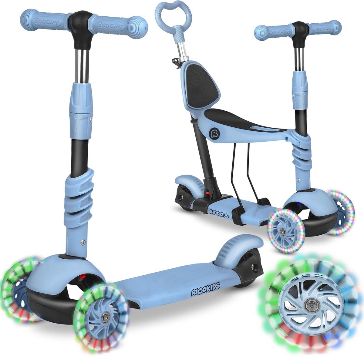 3-in-1 Driewieler voor Kinderen met Verstelbare Handgreep en Zitting - Veilig en Comfortabel Spelen (9101018866389)