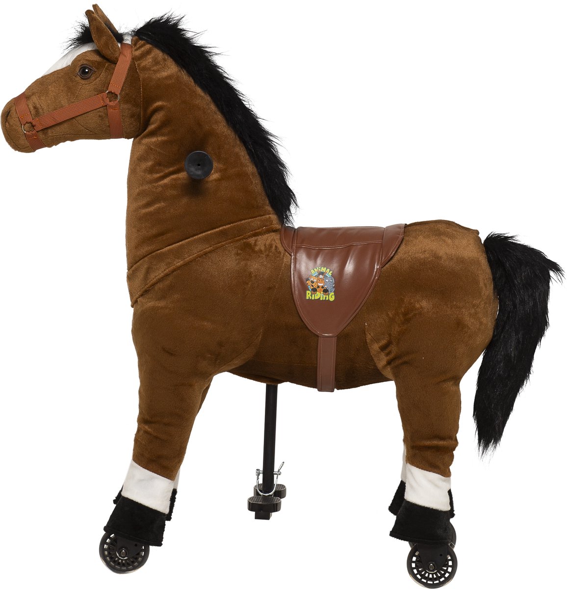 Animal Riding Looppaard Amadeus Bruin Small 3-6 Jaar - Rijdier op Wielen - Tot 35 kg - Verstelbaar Pedaal - Zadelhoogte 56 cm (4260356940047)