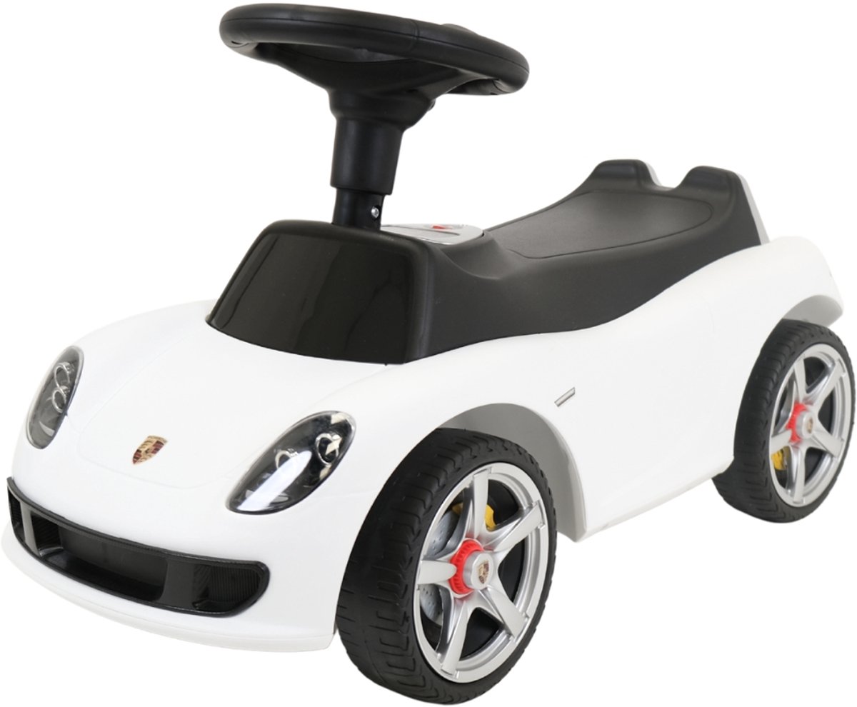 Bandits and Angels Loopauto Porsche Carrera GT Wit vanaf 1,5 jaar voor Jongens en Meisjes - Werkende Koplampen - Hoogwaardige Kunststof Wielen - voor Binnen en Buiten - Witte Loop Auto Kinderen (8719558089680)
