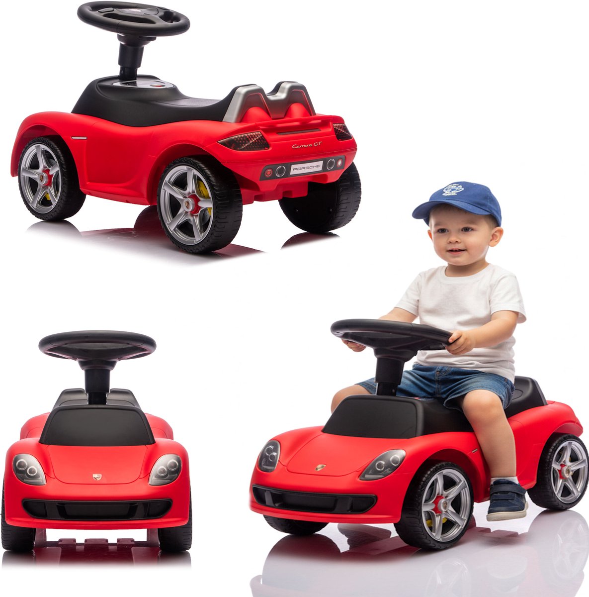COIL Kinder loopauto Porsche Carrera GT - met muziek - loopfiets / ride-on - 18 maanden - 5 jaar - max. 20 kg - Rood (4255787505699)