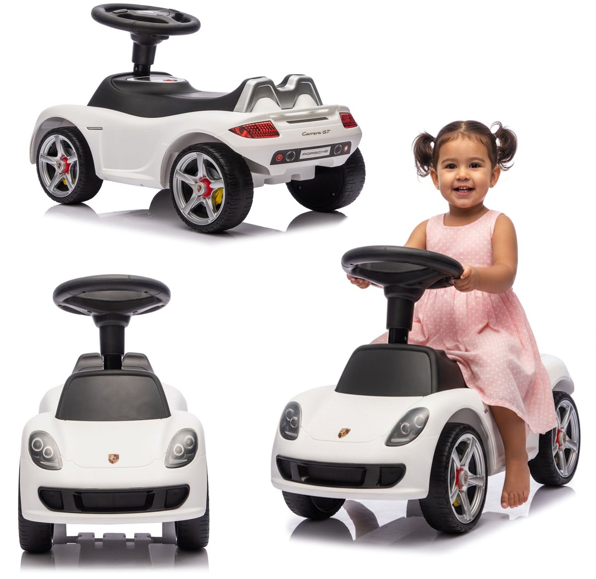COIL Kinder loopauto Porsche Carrera GT - met muziek - loopfiets / ride-on - 18 maanden - 5 jaar - max. 20 kg - Wit (4255787505705)