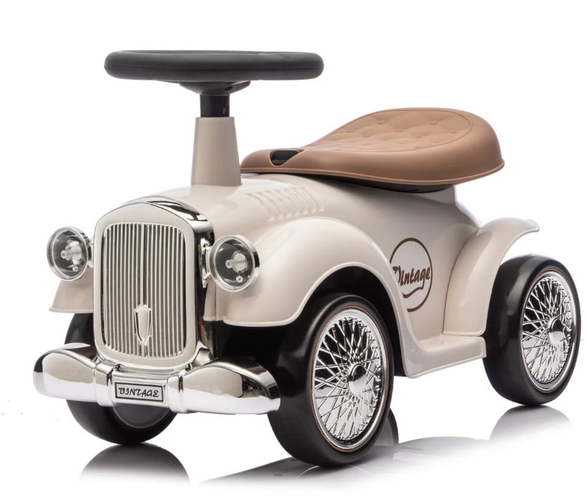 Classic 1930 Loopauto - voor Kinderen - tot 3 jaar - EVA wielen - Wit (5413822538500)