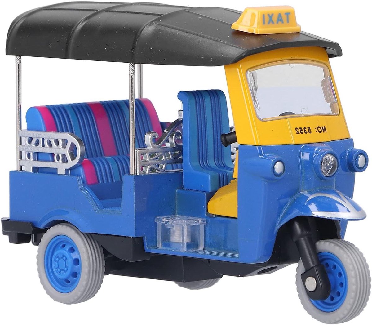 Driewieler Tuk Tuk Speelgoed Auto - Simulatie Legering Voertuig - Voor 3+ Jaar - Verjaardag Kerstcadeau - Blauw (6153642139158)
