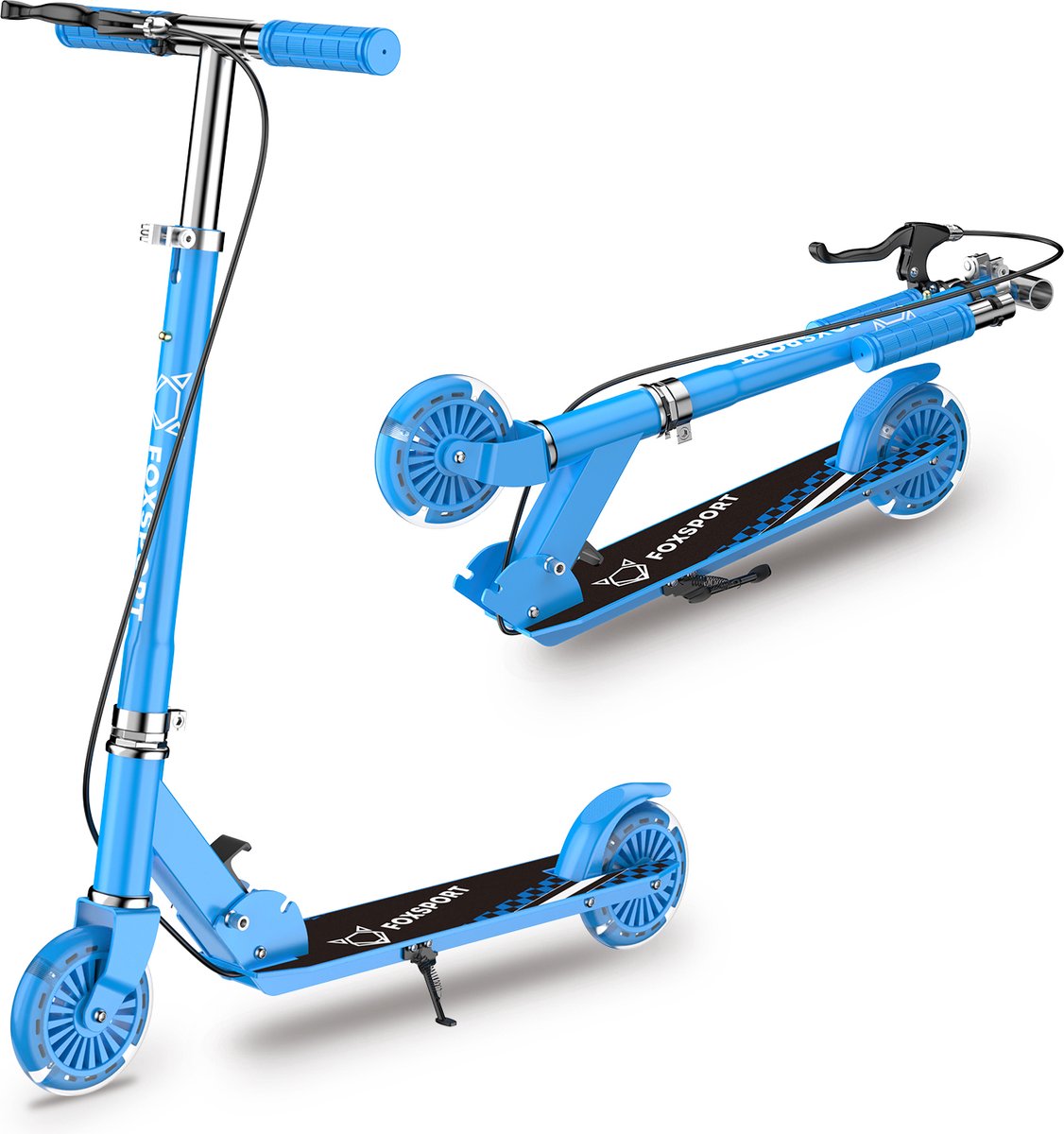 FOXSPORT Kinderstep - Kick Step - voor Jongens en Meisjes - Vanaf 3-12 Jaar - Step - Kinderstepjes - Draagkracht tot 100 kg - Aluminium (8720726641296)