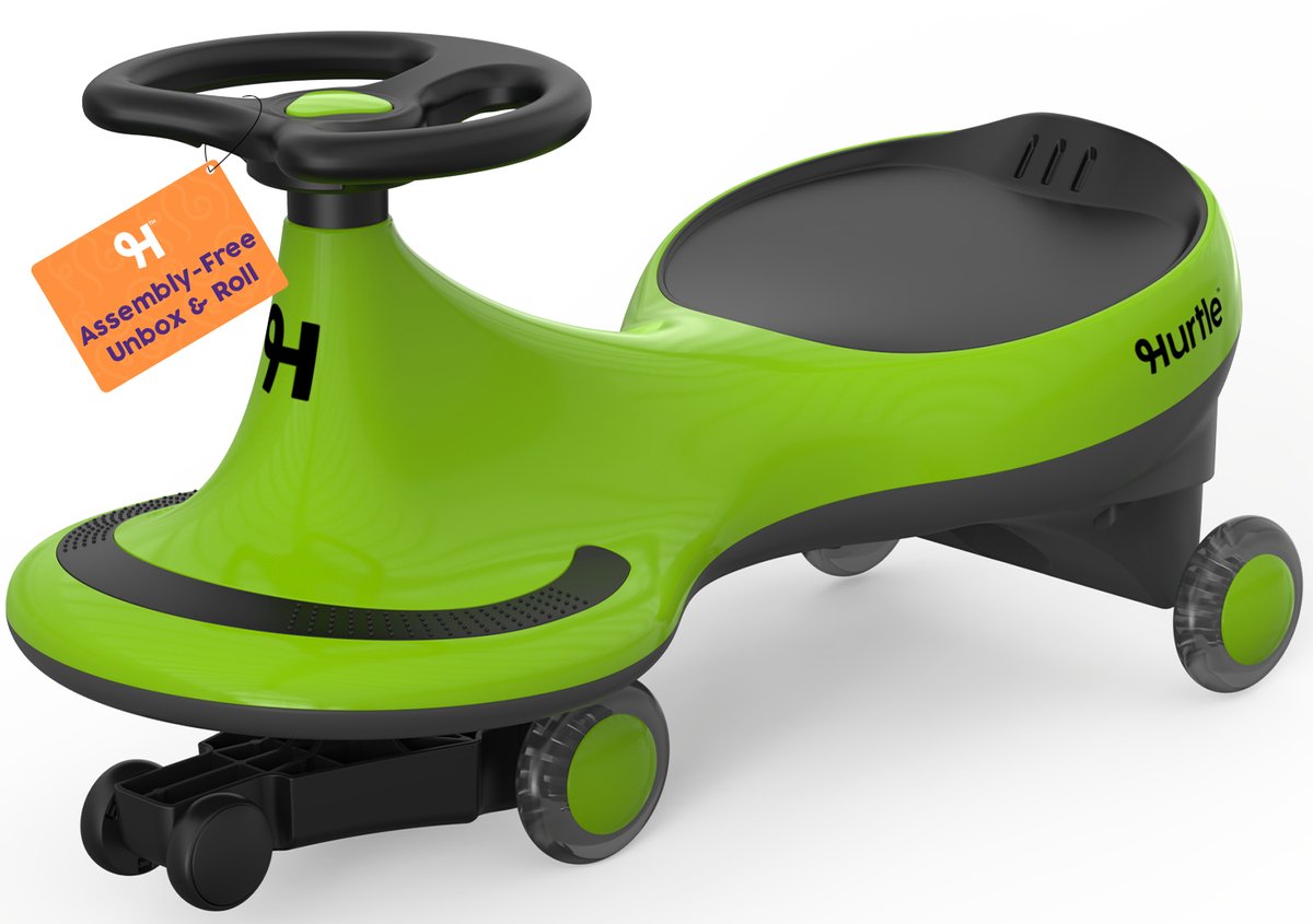 Hurtle Didicar - Wiggle Car - Ride On Auto voor Kinderen vanaf 2 Jaar - Zonder Pedalen of Batterijen - Groen (0842893184470)