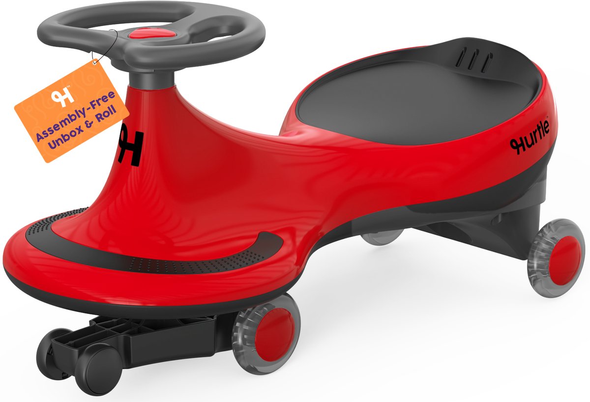 Hurtle Didicar - Wiggle Car - Ride On Auto voor Kinderen vanaf 2 Jaar - Zonder Pedalen of Batterijen - Rood (0842893184494)