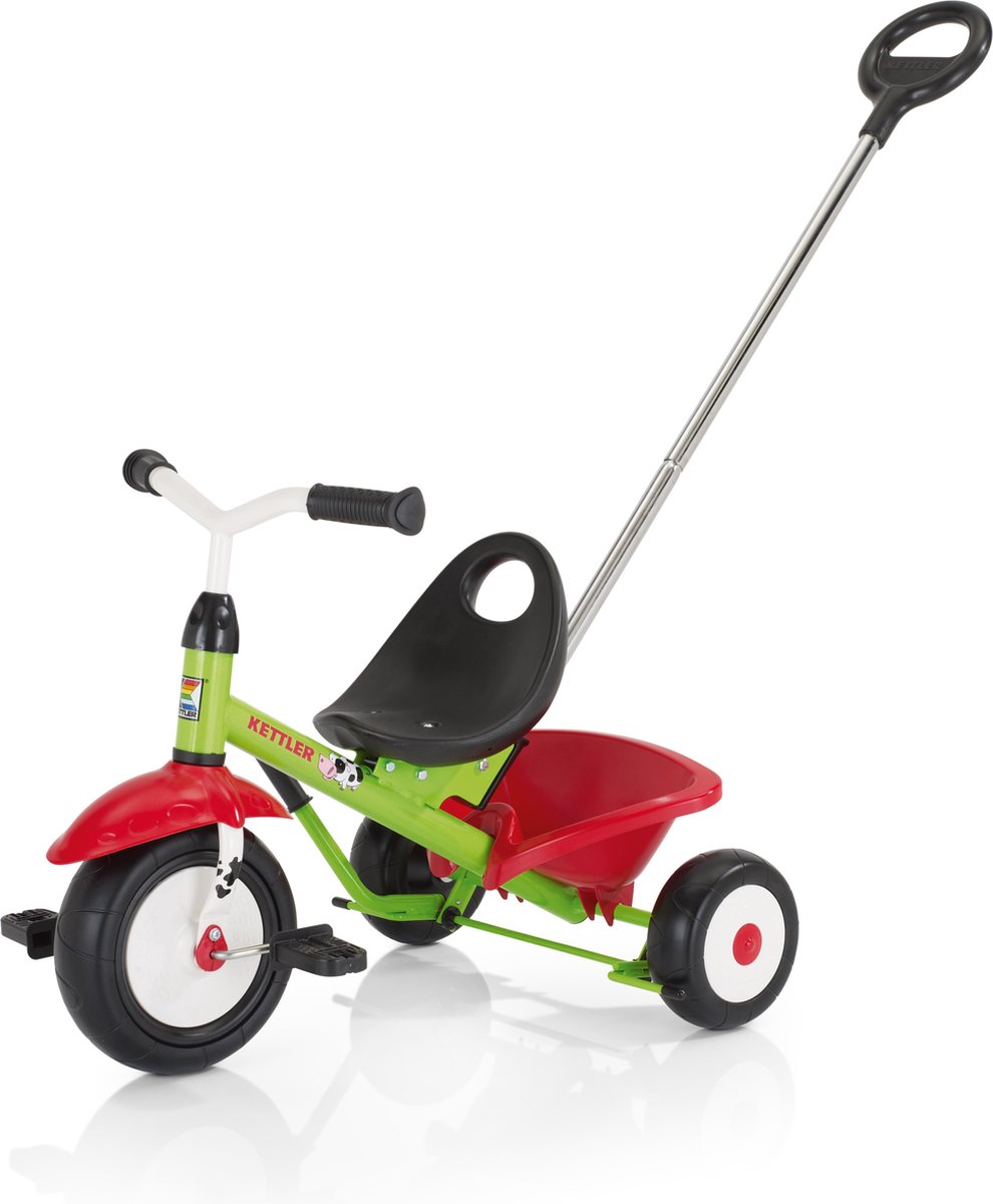 Kettler Funtrike Emma - Driewieler - Duwstang - Kiepbare zandbak - Verstelbare kuipzitting - Groen (4001397385769)