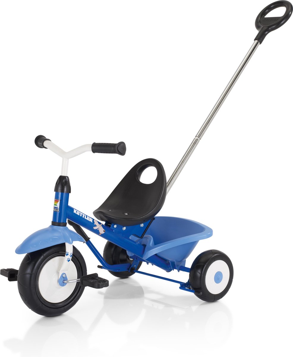 Kettler Funtrike Waldi - Driewieler - Duwstang - Kiepbare zandbak - Verstelbare kuipzitting - Blauw (4001397385776)