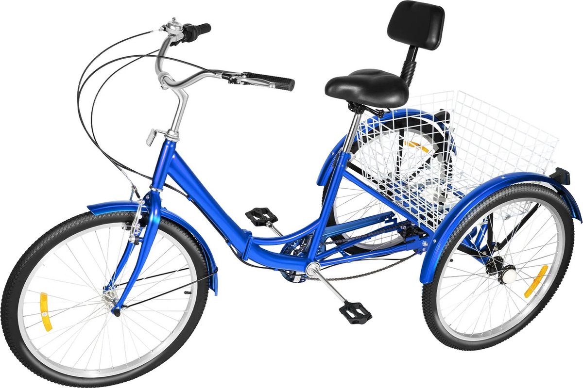 Mygroot Driewieler voor volwassenen - Fiets met fietsmand - 24 inch (8721246713982)