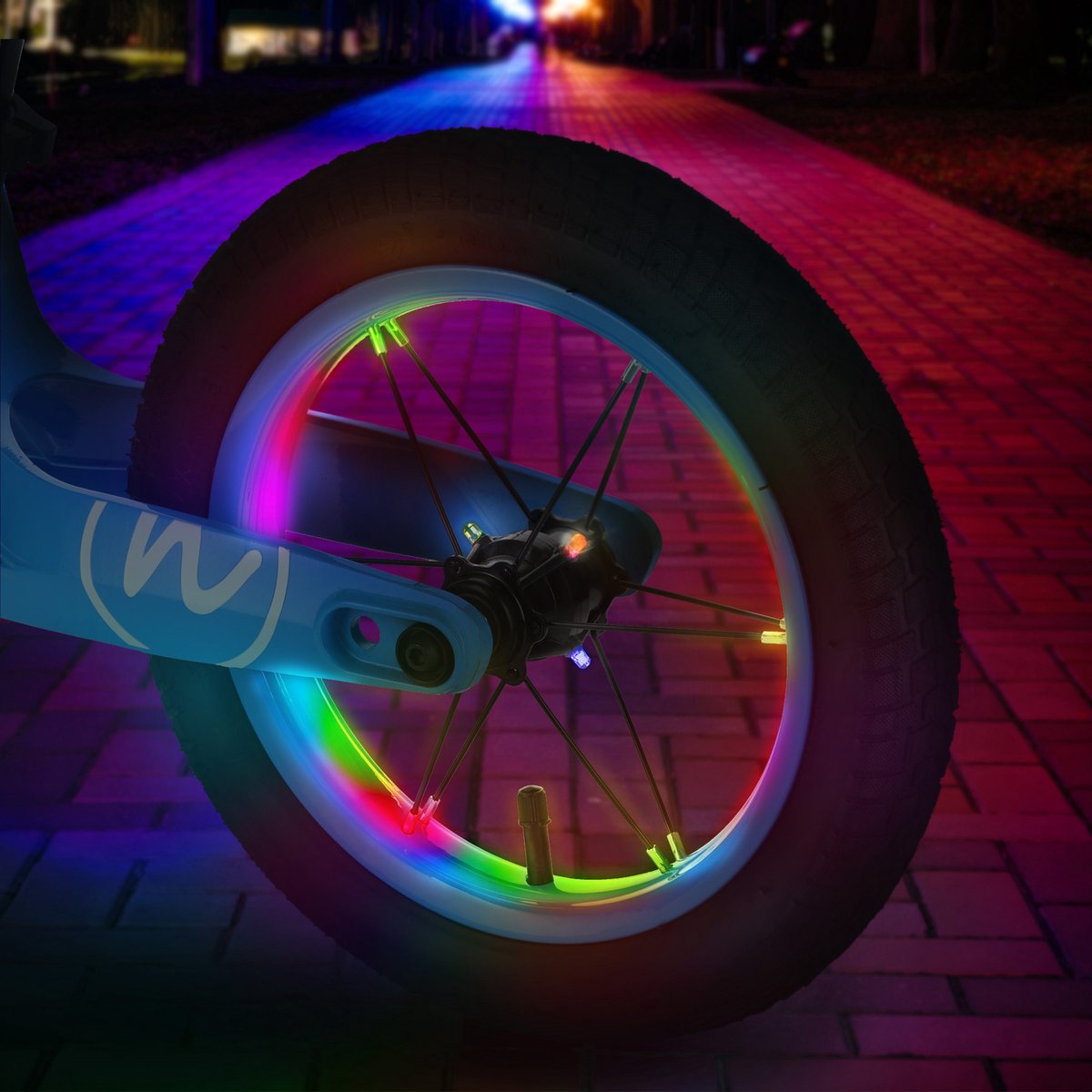 NILS FUN RB901 - Loopfiets - 12 Inch - Pompbanden - LED - Magnesiummix (5907695559446)