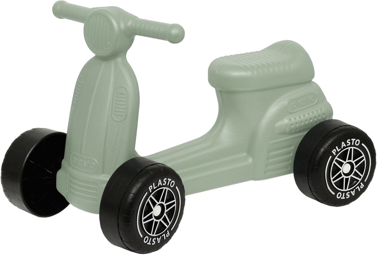 Plasto Scooter Zandkleur - Baby Walker - Stille Wielen - Loopauto - Zithoogte 22 cm - Special Edition Zachte Neutrale Kleuren - Gemaakt in Finland - Vanaf 1 Jaar (6410310810871)