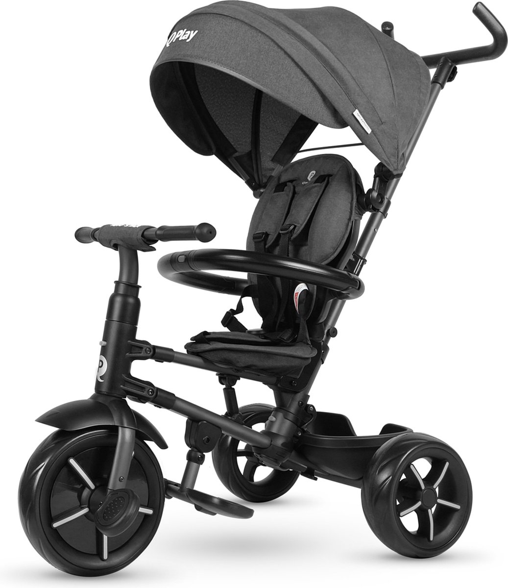 Qplay Rito Star Driewieler - Loopfiets - Zwart (7290115246803)