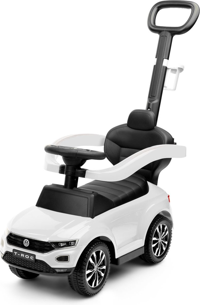 Ride-on VW T-ROC loopauto met duwstand White looptrainer (5908310388656)