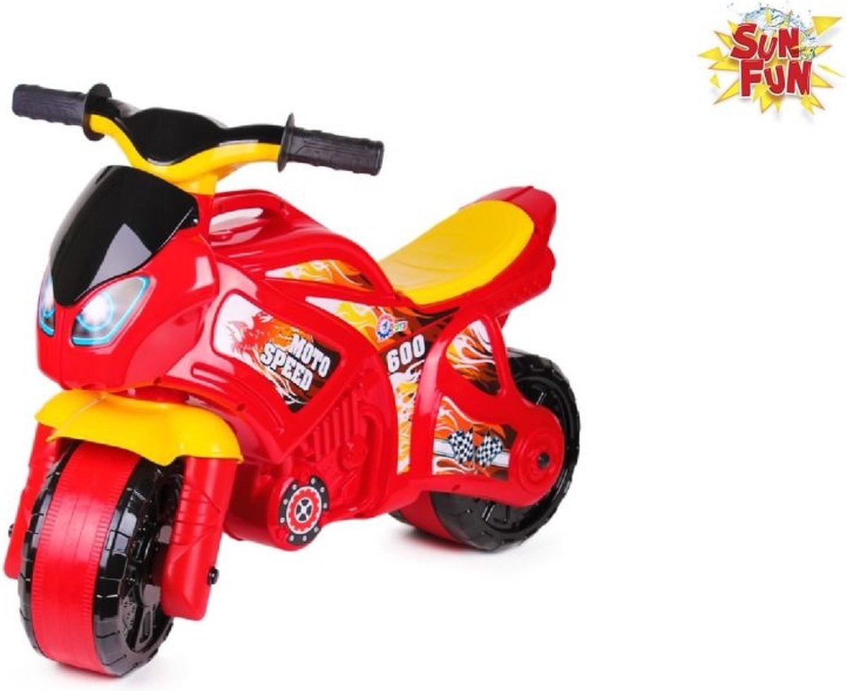 Sun Fun motor loopfiets rood 71,5x51x35cm- loopwagen -kinderspeelgoed- (4823037605118)