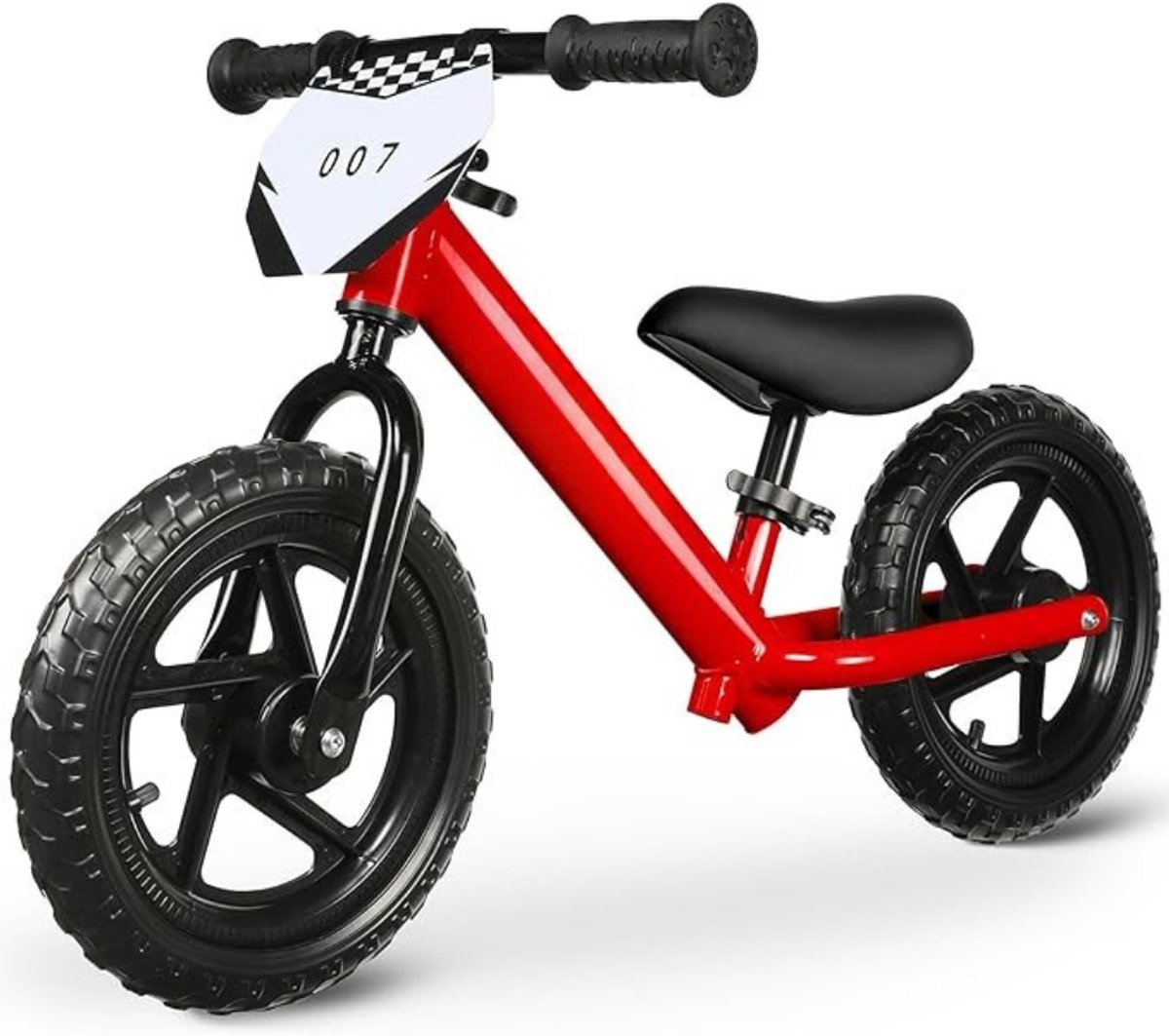 Verte - Loopfiets 1 Jaar - Loopfiets voor Peuters van 2 Jaar - Leeftijd 18 Maanden tot 5 Jaar - 12 Inch Loopfiets met Individuele Plaat - Inclusief 3 Sets Stickers - Cadeau voor Jongens en Meisjes van 2-3 Jaar - Rood (8763216289745)