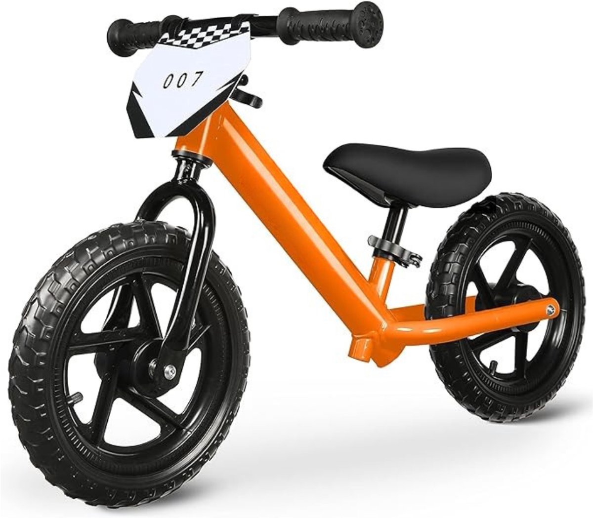 Verte - Loopfiets 1 Jaar - Loopfiets voor Peuters van 2 Jaar - Leeftijd 18 Maanden tot 5 Jaar - 12 Inch Loopfiets met Individuele Plaat - Inclusief 3 Sets Stickers - Cadeau voor Jongens en Meisjes van 2-3 Jaar - Oranje (8763216289714)
