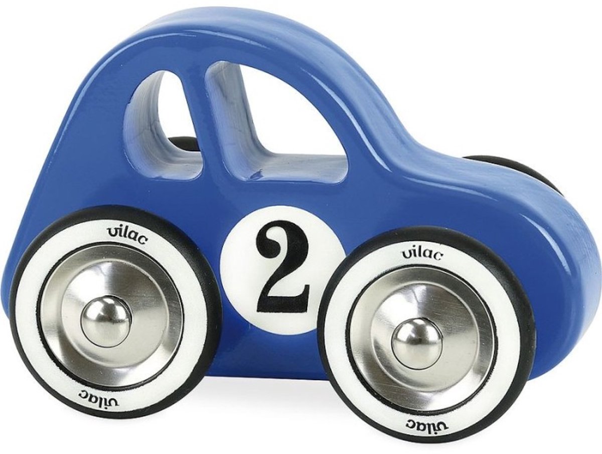 Vilac houten schommelauto blauw - speelgoedauto voor peuters. (3048700229915)