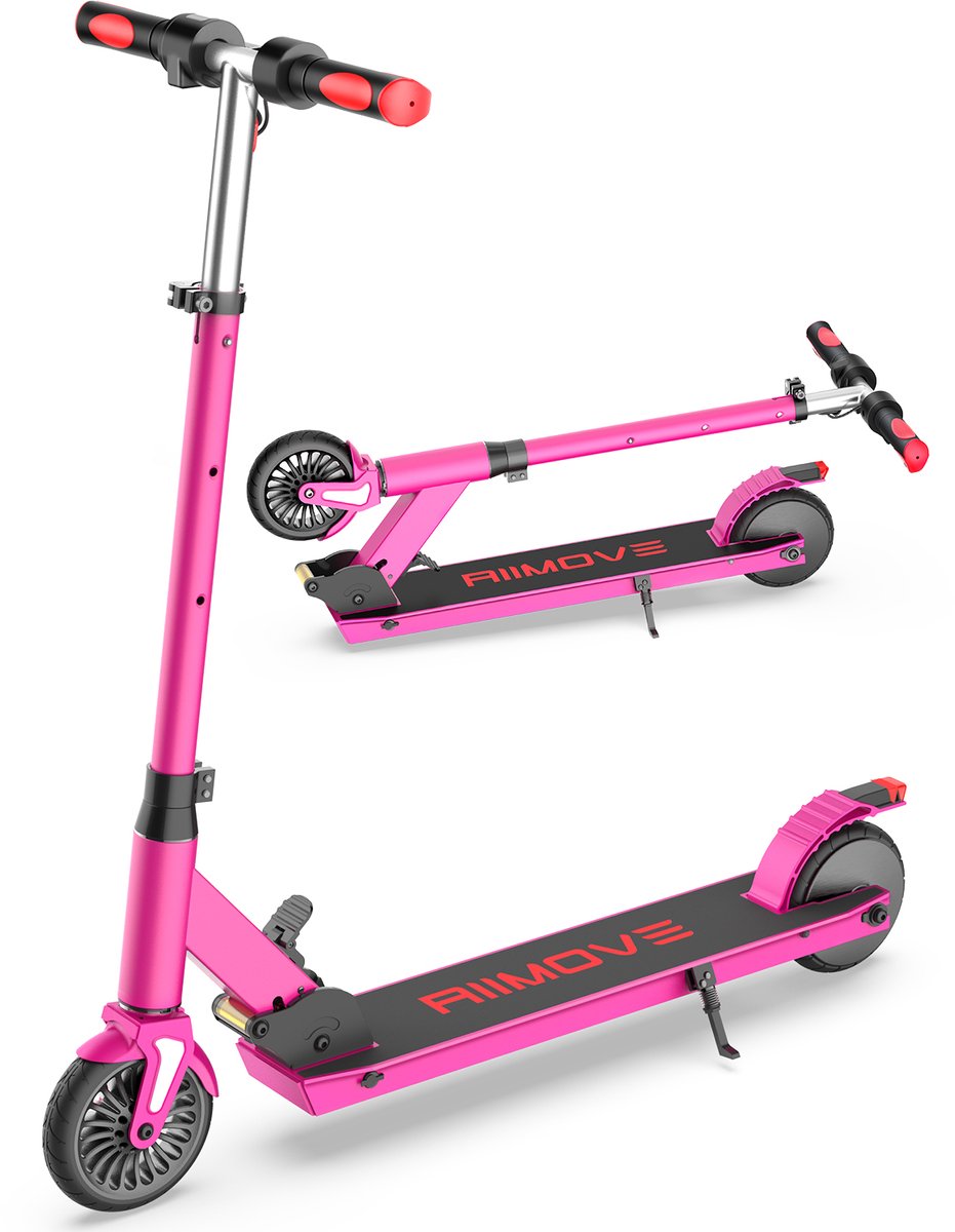 X1 Plus Elektrische Step Kinderen - 150W - 18 km/u - Verstelbaar Stuur - LED Verlichting - Voor 6-14 Jaar - Roze (8581700216806)