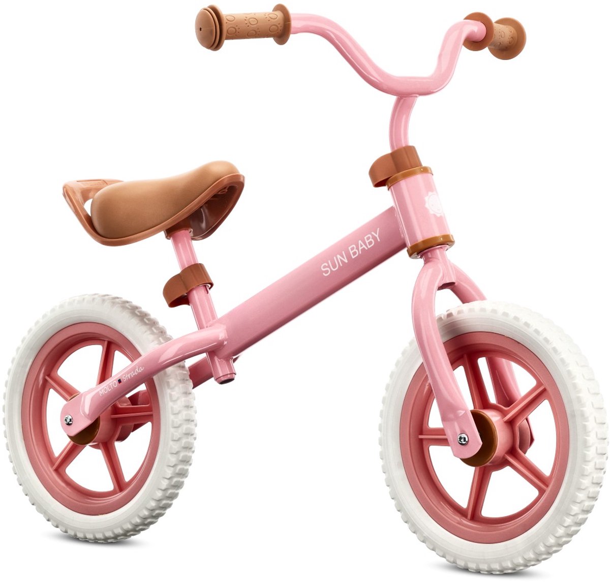 sun baby Loopfiets voor Kinderen 2 Jaar, Loopfietsen Molto Strada met schuimrubberen banden, verstelbaar zadel en stuur, stalen frame - Lila (5905525356791)