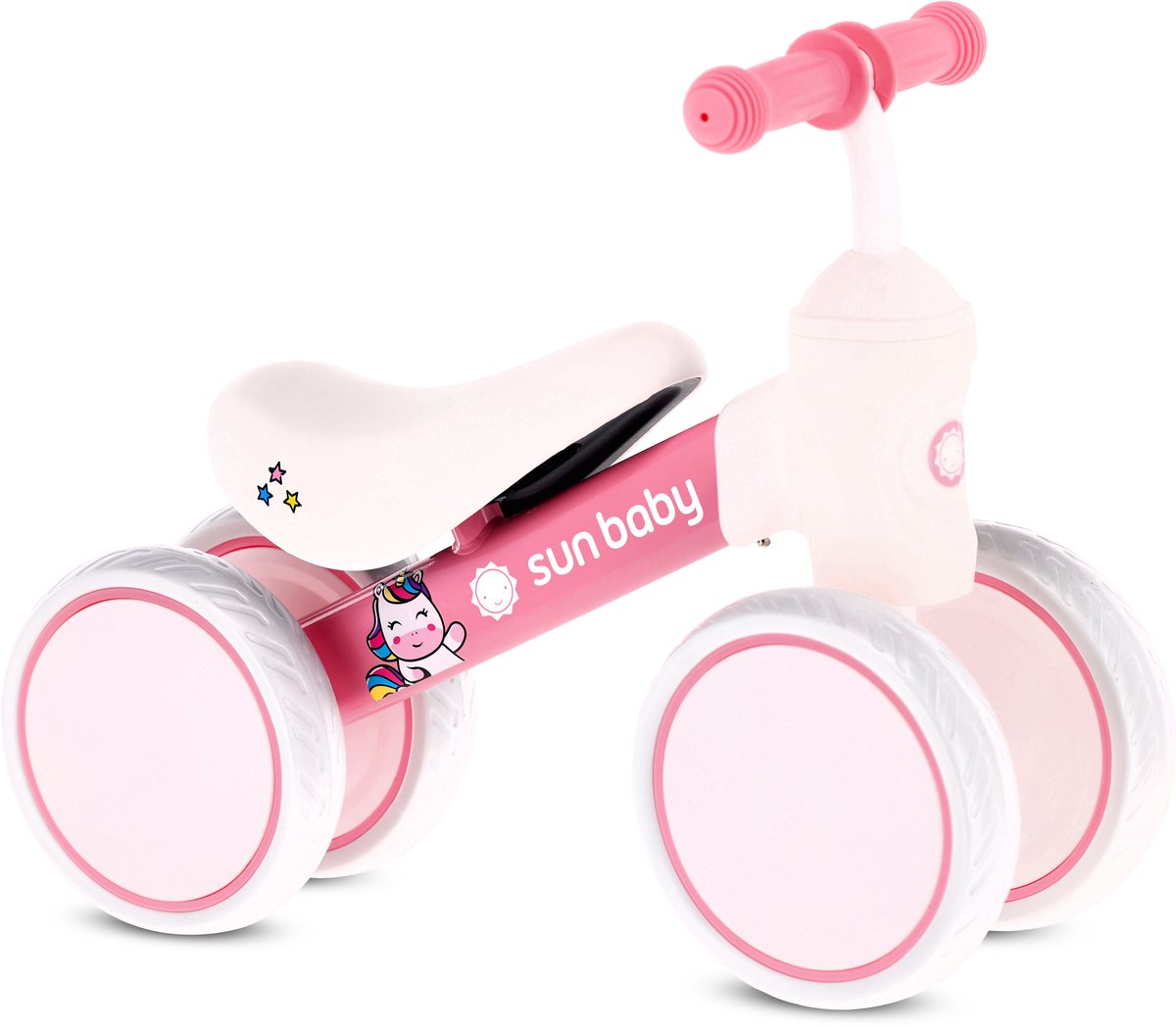 sun baby Loopfiets voor Kinderen PetitRide - 12 maanden, Loopfietsen, stalen frame, EVA-schuimwielen, schuimzadel, max. 25 kg - Roze (5905525356975)