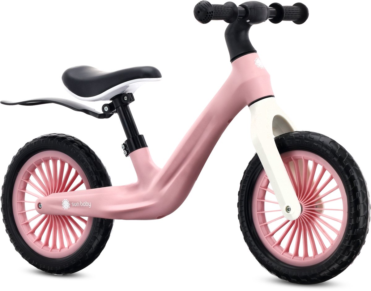 sun baby Loopfiets voor Kinderen Sport - 2 jaar, Loopfietsen, nylon frame, EVA-wielen, verstelbaar zadel en stuur - Roze (5905525356876)