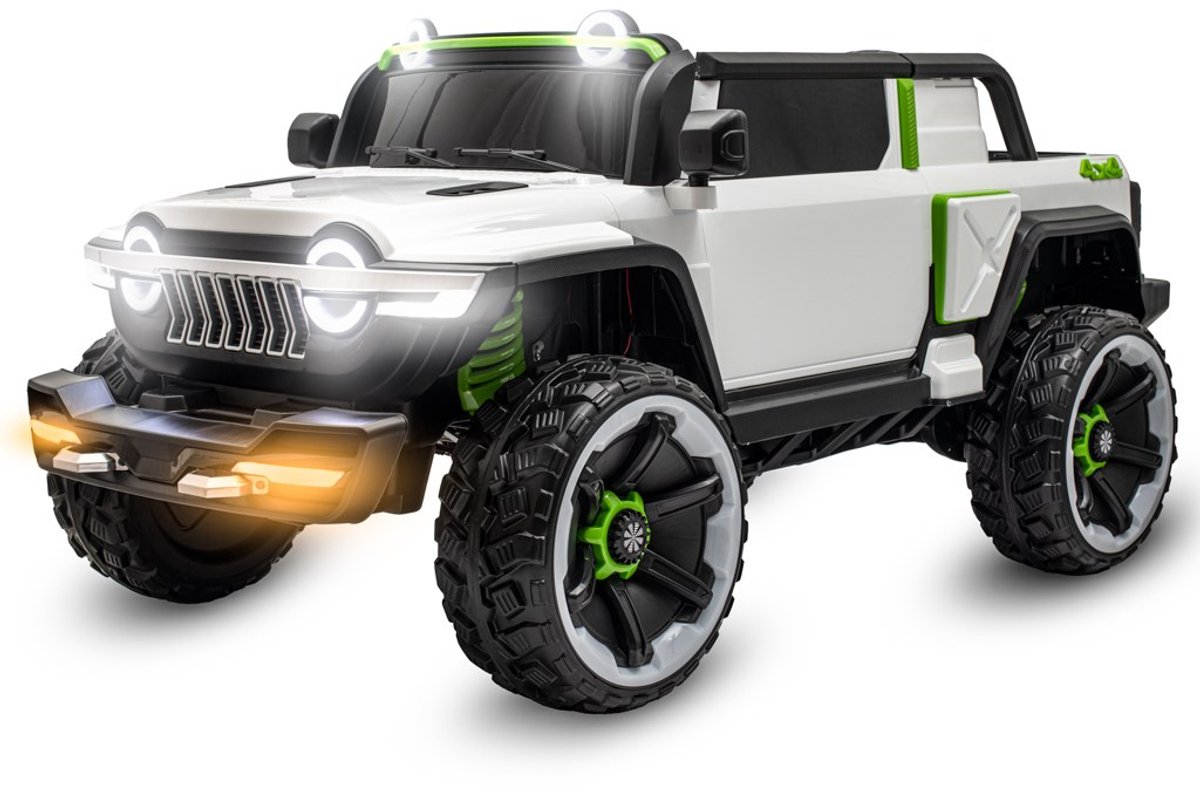 Baby Mix - Loopauto - Flexibele elektrische kinderauto wit kunststof - speelgoedauto - elektrische auto - loopauto voor kinderen - kinder voertuig (8596164163245)