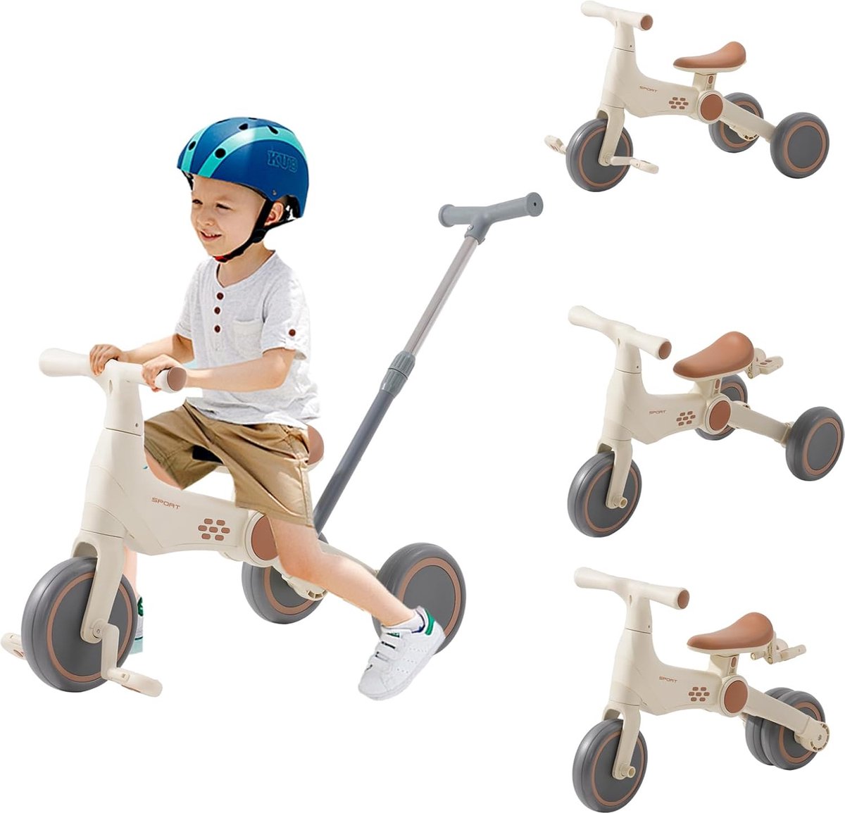 Balanceerfiets voor Kinderen van 1 Jaar tot 25 kg - Verstelbaar Stuur en Zadel - Stuurbegrenzer - Ultralichte Balanceerfiets voor Jongens en Meisjes (8721236042221)
