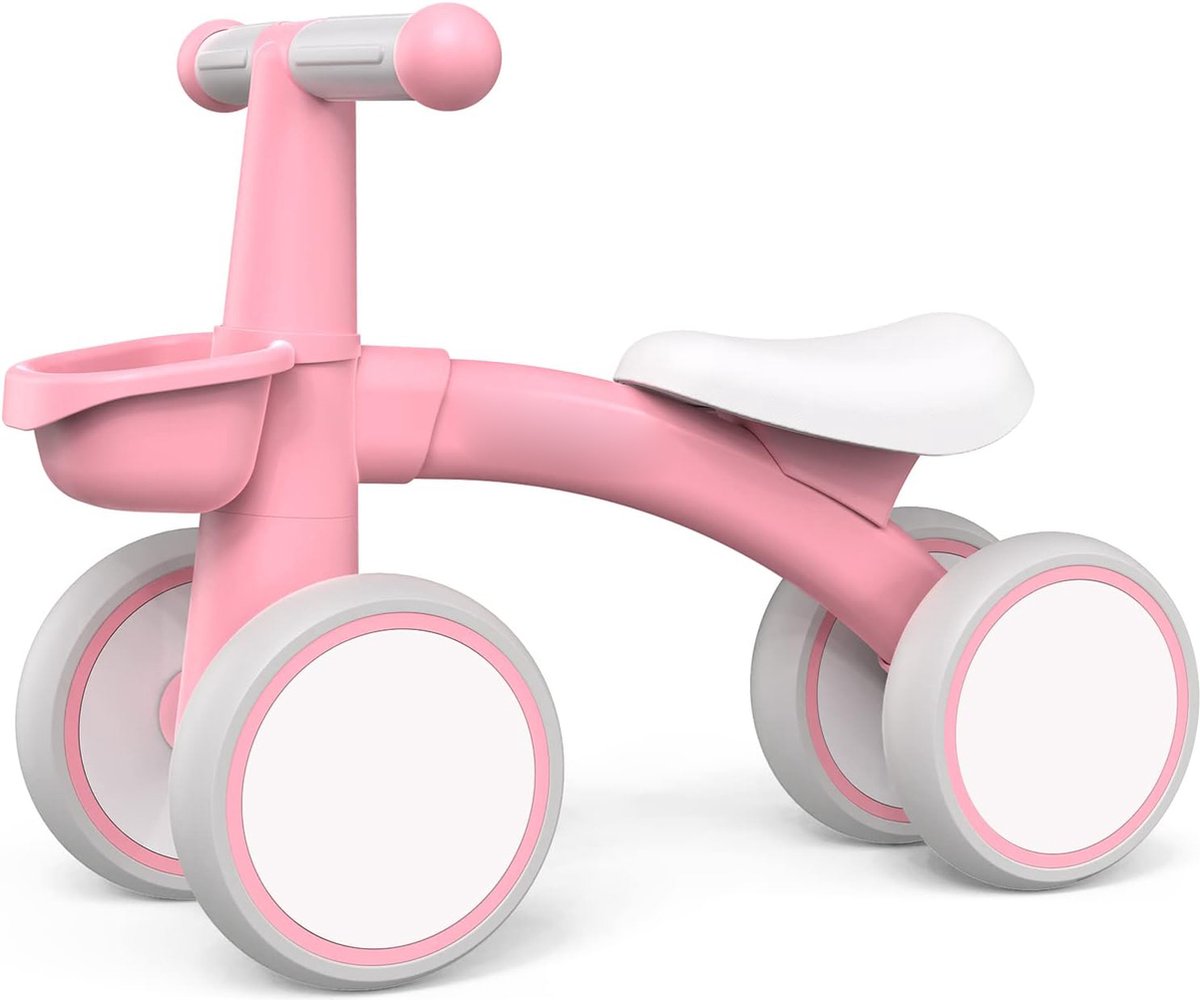 Balansfiets voor Kinderen vanaf 1 Jaar - Loopfiets voor Peuters van 12-24 Maanden - Balansfiets met Mandje voor Jongens en Meisjes - Eerste Fiets zonder Pedalen - Perfect Cadeau voor 1e Verjaardag (8721236042030)