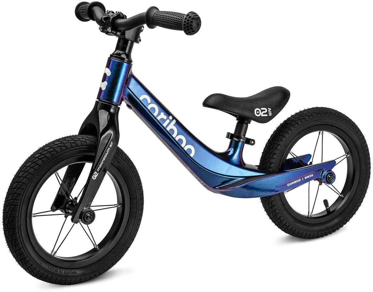 Cariboo Magnesium Air - Loopfiets - Vanaf 2 jaar - voor Jongens en Meisjes - 12 inch - Chameleon - Anti-lek EVA Banden - Verstelbaar Stuur en Zadel (5904978309569)