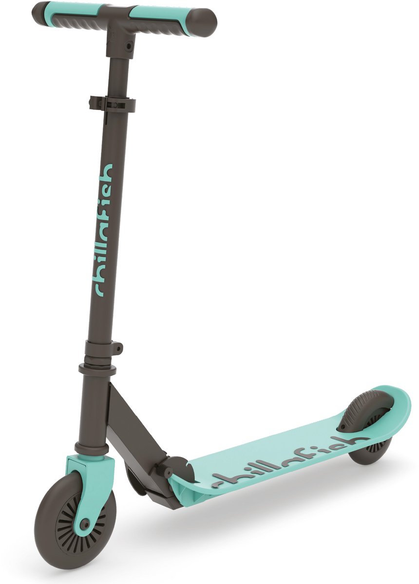 Chillafish Kinderstep jongen en meisje vanaf 5 jaar met voetrem - Blauw Groen - Step met verstelbaar stuur - Opvouwbaar en lichtgewicht met ABEC-5 wielen - Model Flexxi (5425029653856)