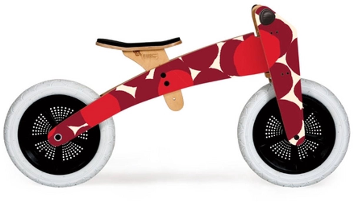 Loopfiets Wishbone 3 In 1 Limited Edition Red Pattern (9421032323898)