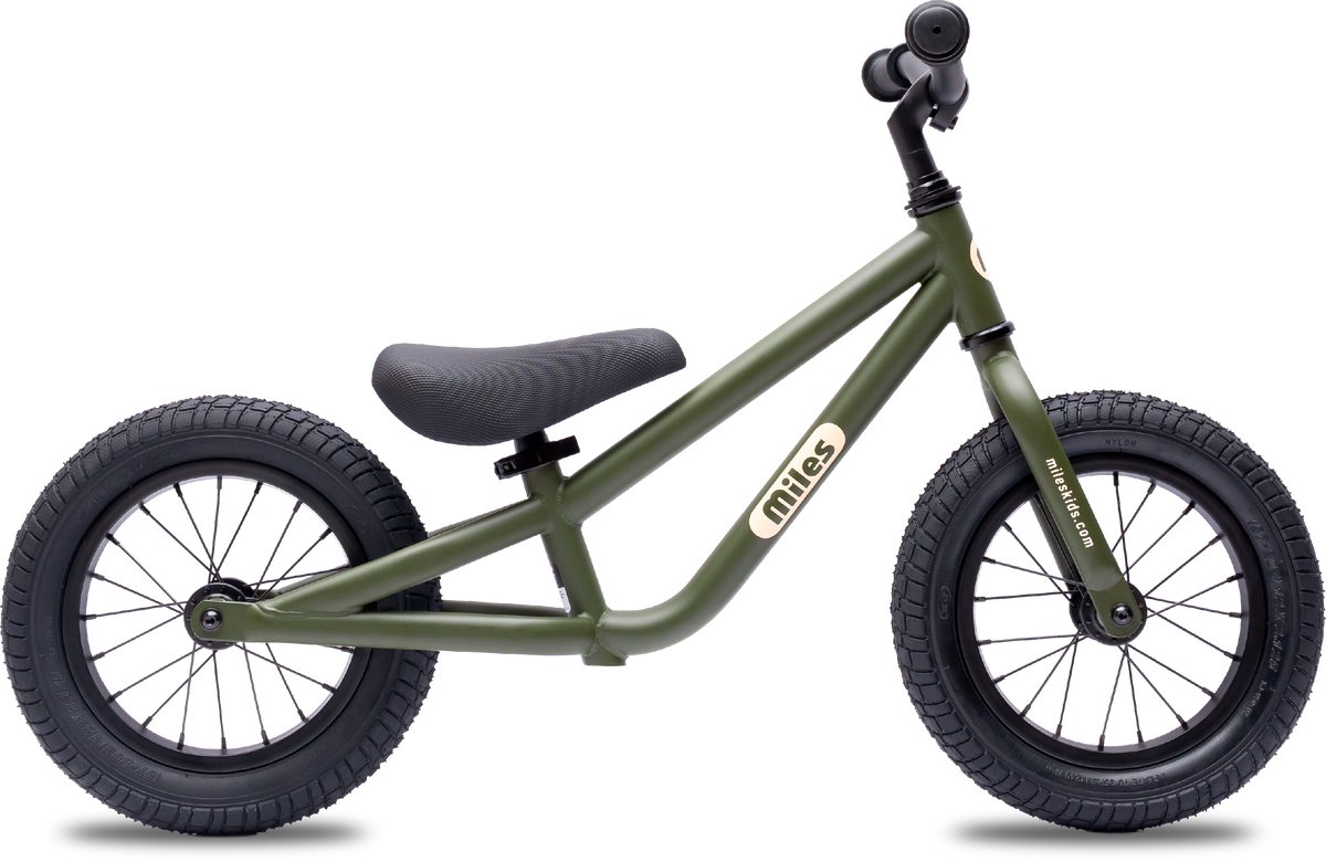 Miles Loopfiets - vanaf 1,5 tot 4 jaar - Forest Green - Mat Groen (8720892790309)