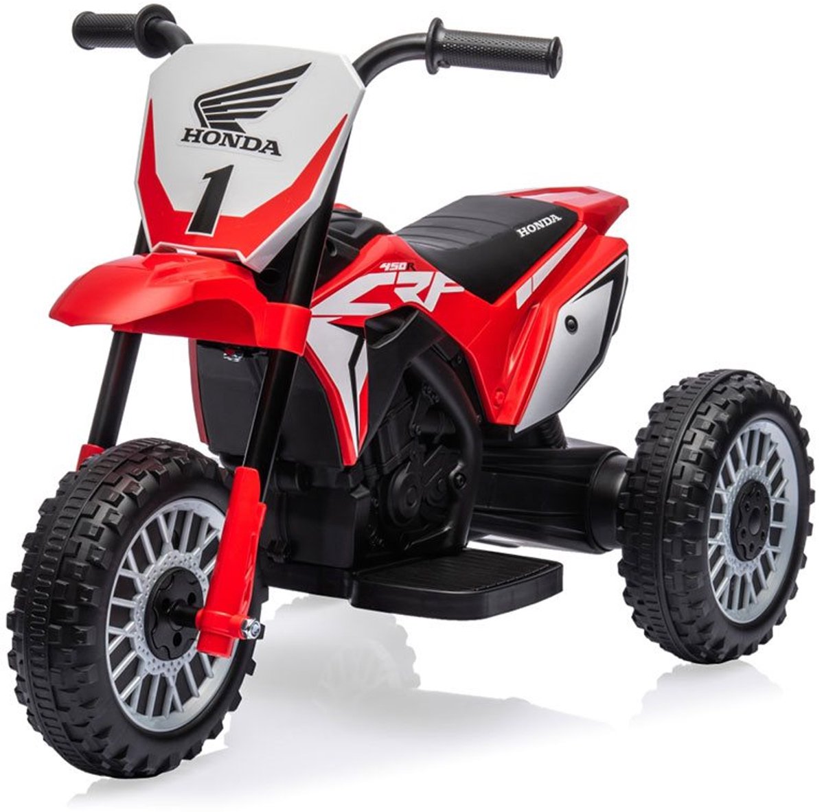 Milly Mally - Driewieler - Honda CRF 450R elektrische motorfiets rood - kinderdriewieler - speelgoedmotor - offroad - fiets - motor voor kinderen (5901761128581)