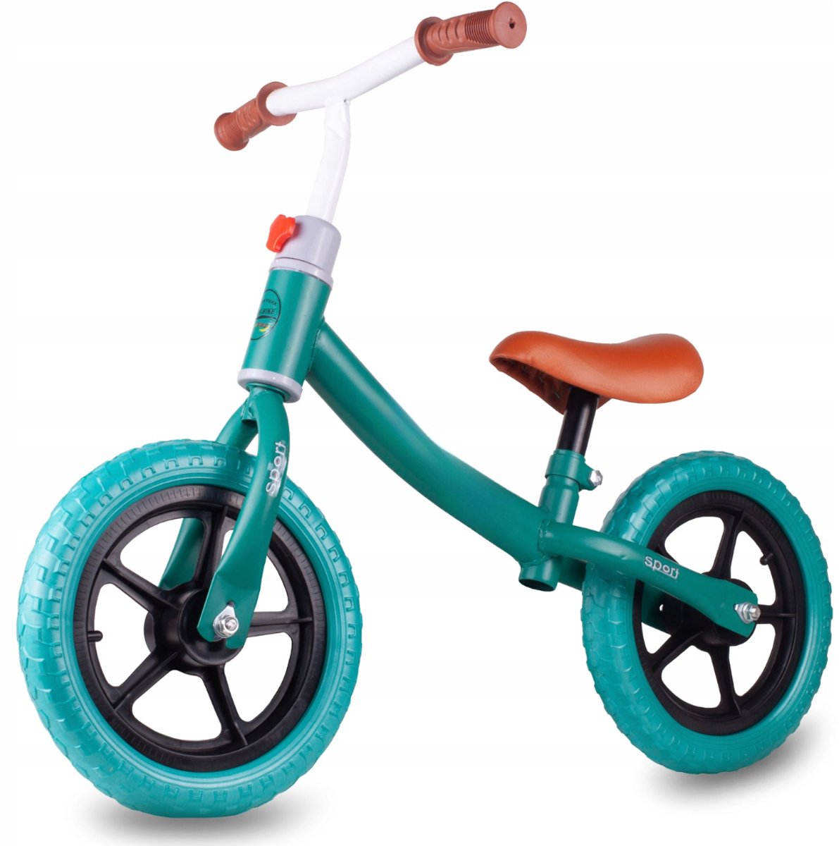 Playos® - Balansfiets - Turquoise - vanaf 2 jaar - tot 35 kg - Verstelbare Hoogte - Lichtgewicht - Foam Wielen - Antislip - Loopfiets - Balanceren - Balansfiets (8721447982538)