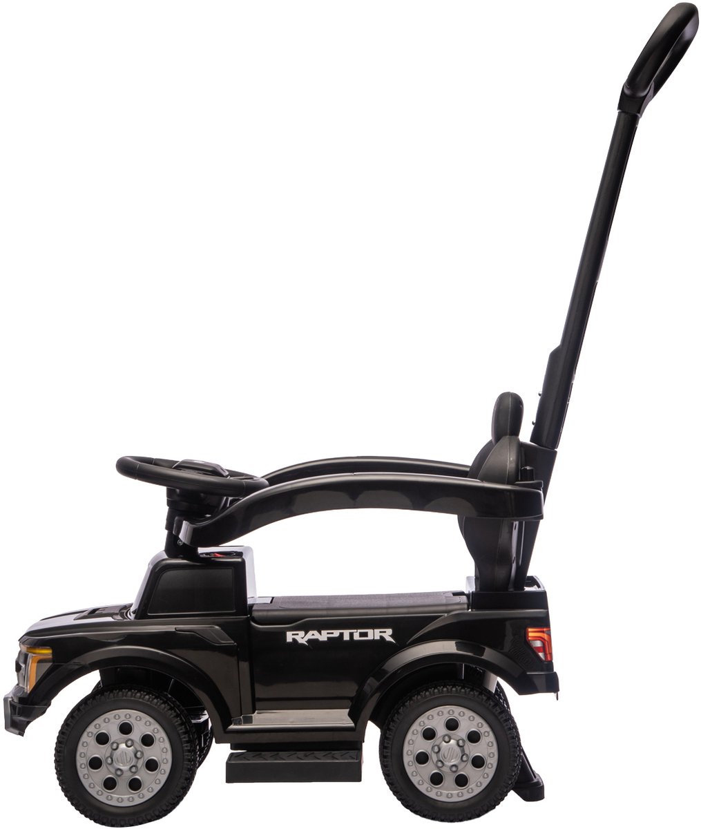Puck Loopauto Ford F150 met Duwstang - Zwart (6096229821872)