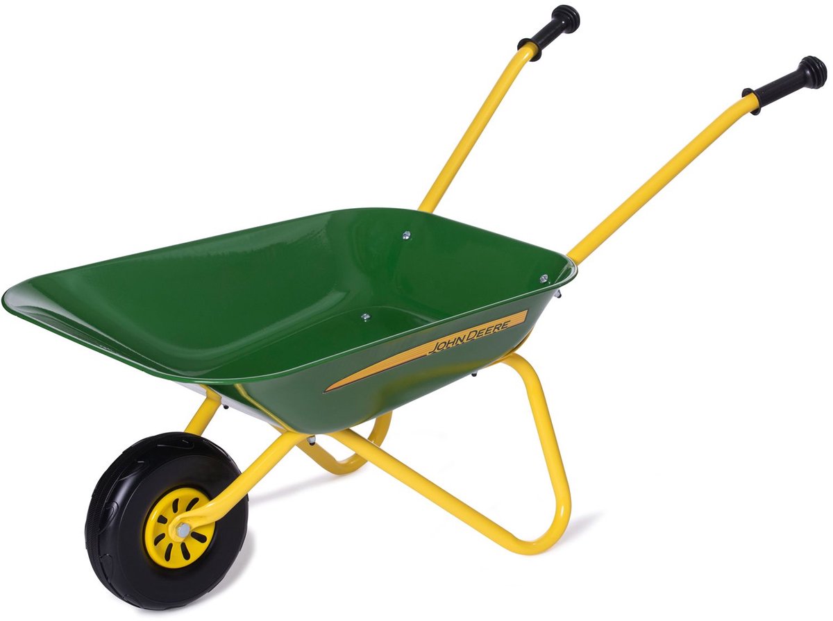 Rolly Toys kinderkruiwagen John Deere - metalen buitenspeelgoed kruiwagen. (4006485271986)
