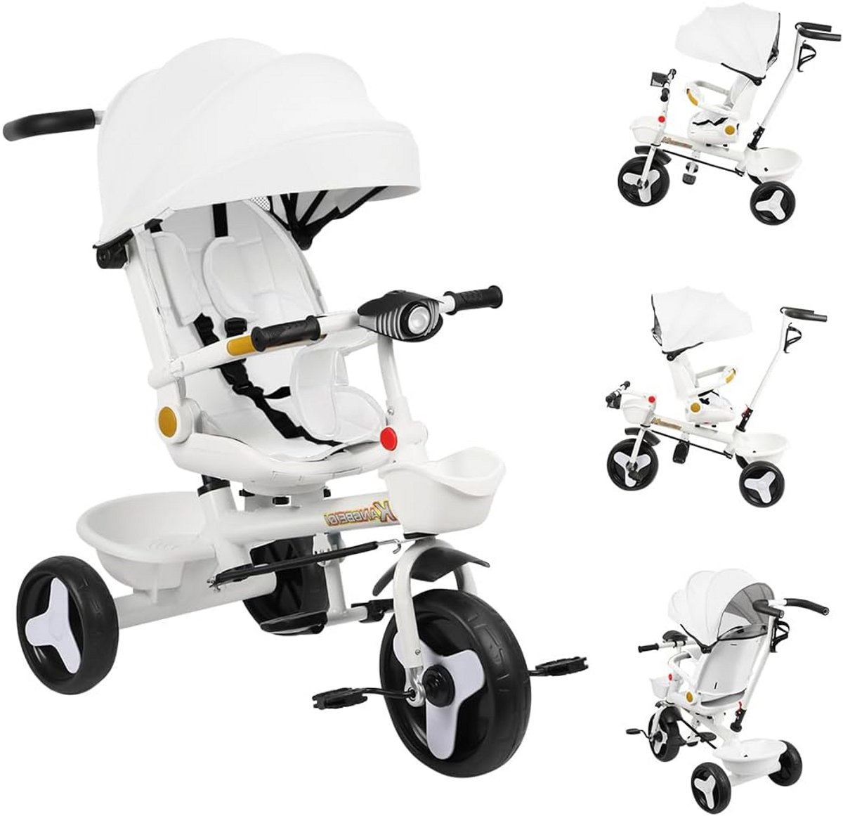 Schaalbare 4-in-1 Loopfiets voor Baby's - Driewieler en Kinderwagen in één (9101043384414)