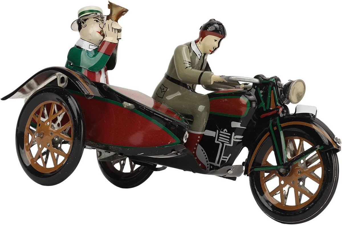 Vintage Drie Wielen Motorfiets Opwindspeelgoed Blikken Model Retro Cadeau (9101095865237)