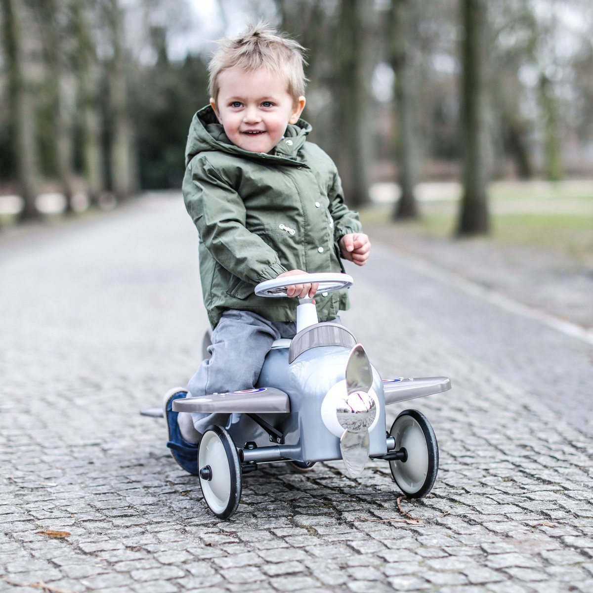 BAGHERA Loopauto - Vliegtuig - 75X25X45Cm - Verover De Baan In Stijl - 1 Jaar (3474230008780)