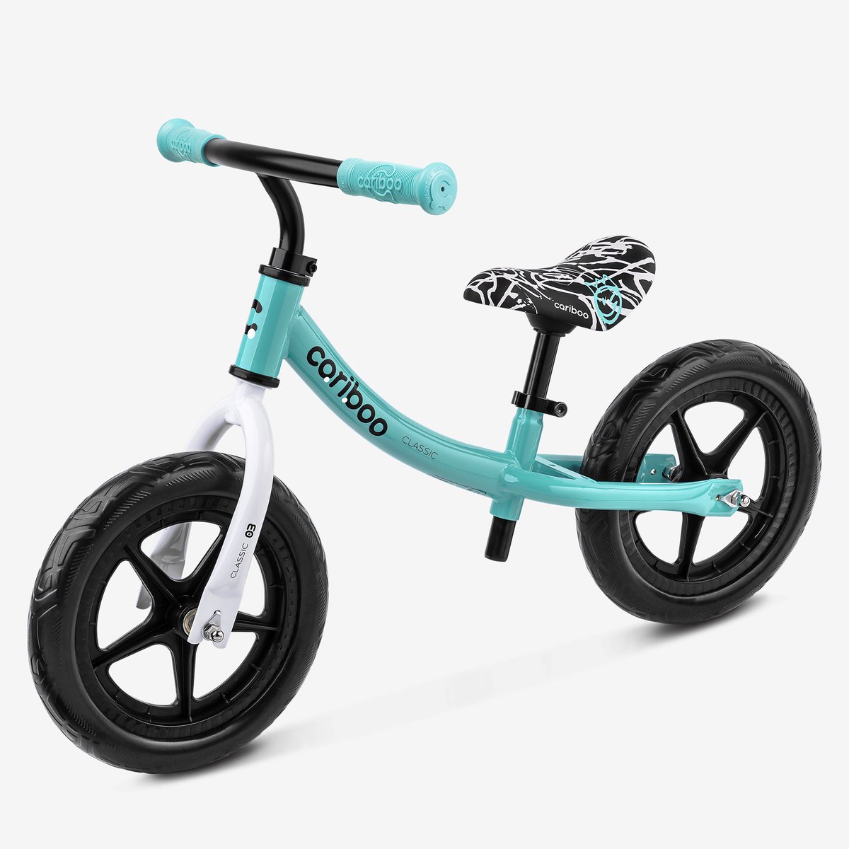 CARIBOO - CLASSIC - Loopfiets voor kinderen - Verstelbaar Stuur - Verstelbaar Zadel - Licht - Blau (5904978309156)