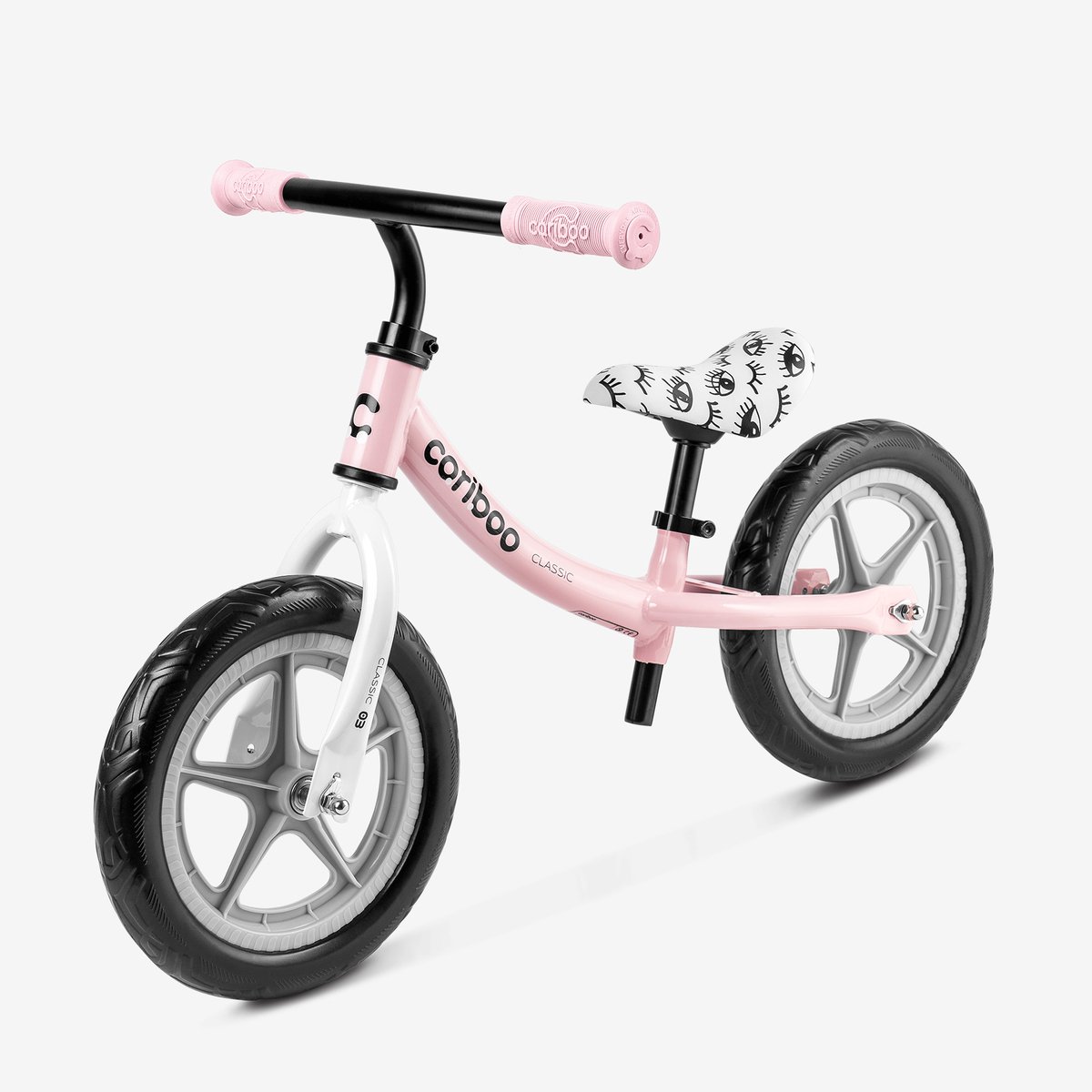 CARIBOO - CLASSIC - Loopfiets voor kinderen - Verstelbaar Stuur - Verstelbaar Zadel - Licht - Roze (5904125999186)