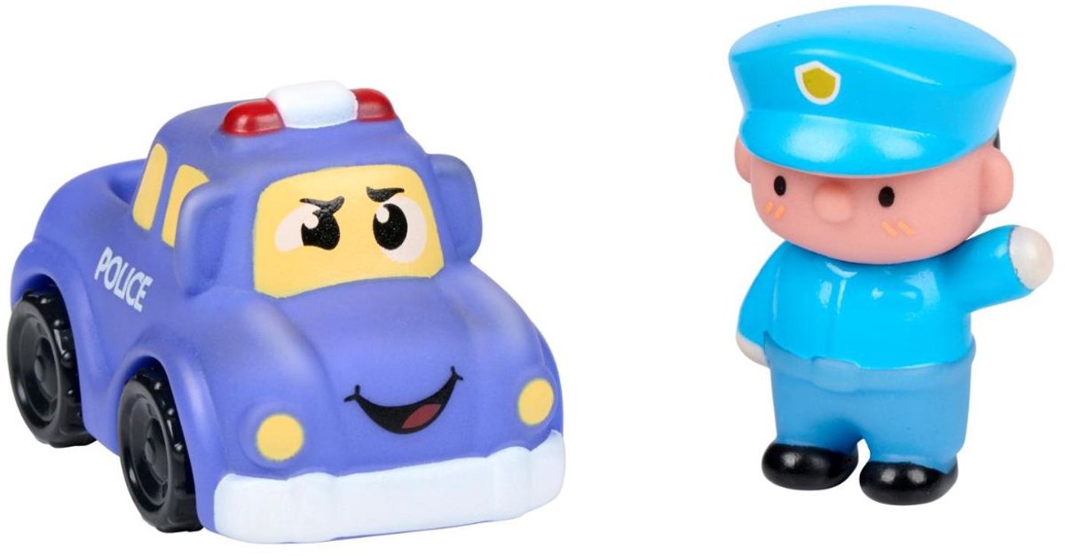 Eddy Toys Politie Speelset - Politieauto met Pop - 2-delig - Blauw (8711252006420)