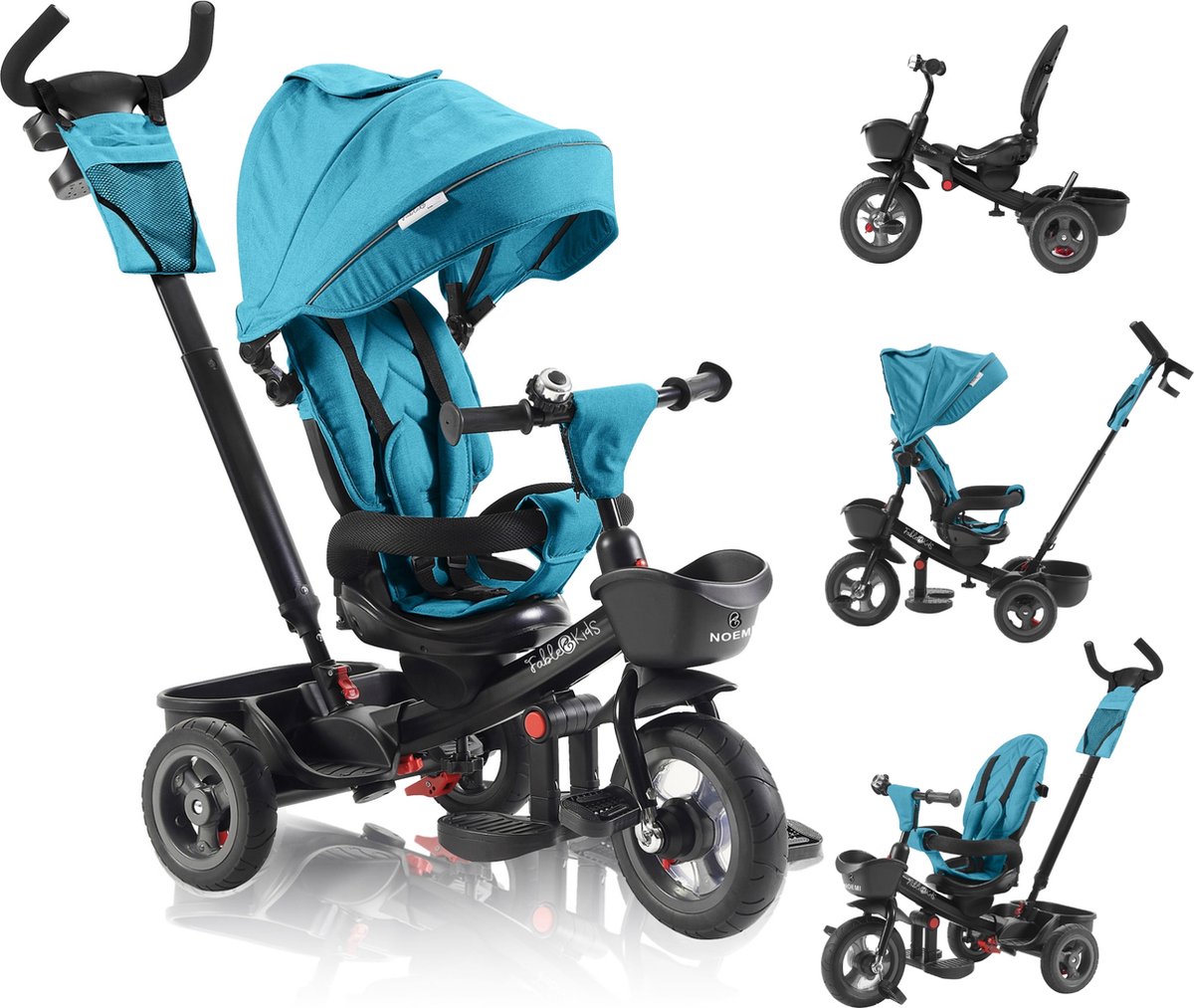 FableKids® Driewieler 5in1 Kinderdriewieler Kinderen Stuurfiets Baby Wandelwagen (4252023107150)