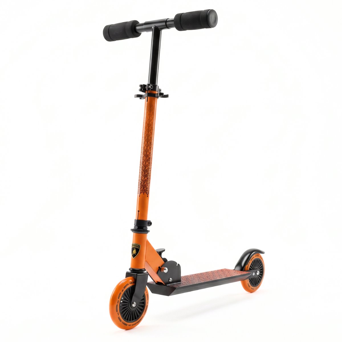 Lamborghini Step 3 tot 7 jaar - Officieel Gelicentieerde Stuntstep met Verstelbaar Stuur & Voetrem - Opvouwbare Kinderstep met Anti-slip Deck & Zachte Gripwielen - Oranje (5413822552230)