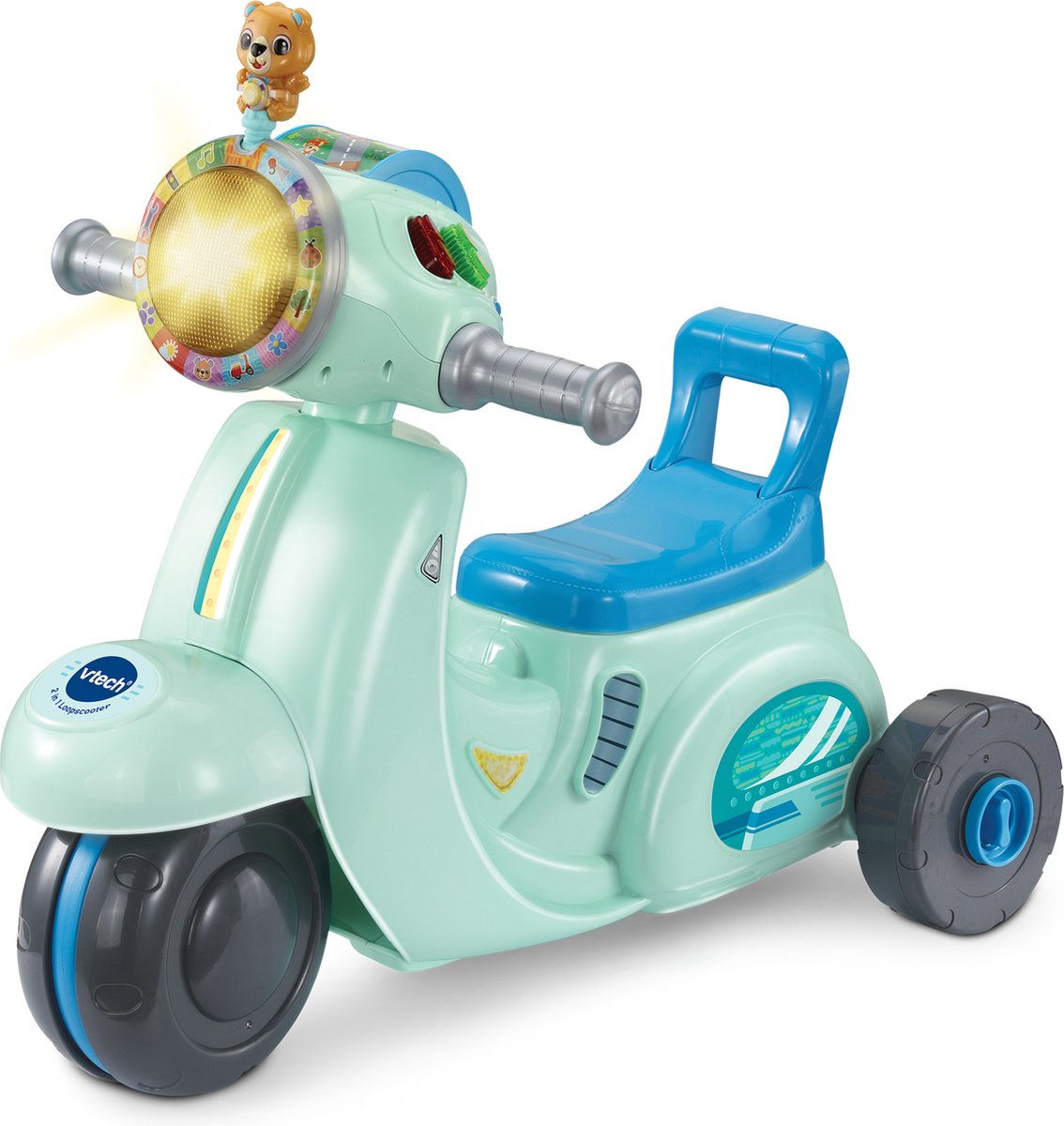 VTech 2 in 1 Loopscooter - Educatief Speelgoed - Ombouwen tot Driewieler - Speelgoed vanaf 1 Jaar - Blauw (3417765723728)